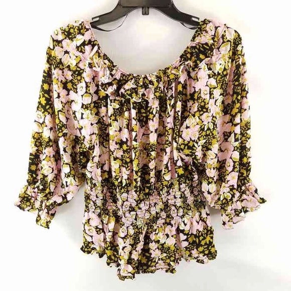 Free People Multi-colored Floral Blouse - Picture 2 of 4